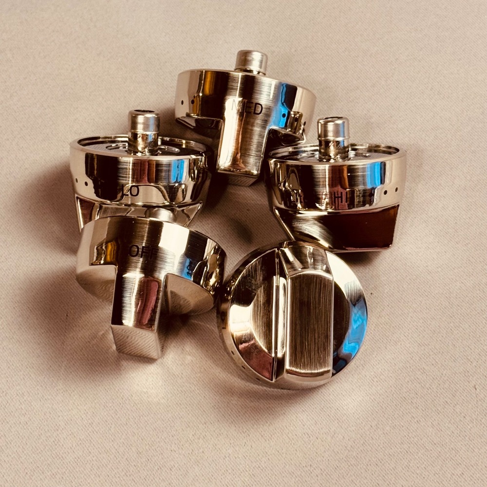 DG94-00945A Samsung compatible 5 Pack Universal Chrome Stove Range Control Knobs